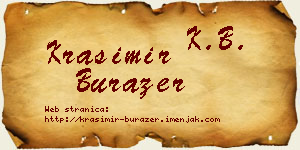 Krasimir Burazer vizit kartica